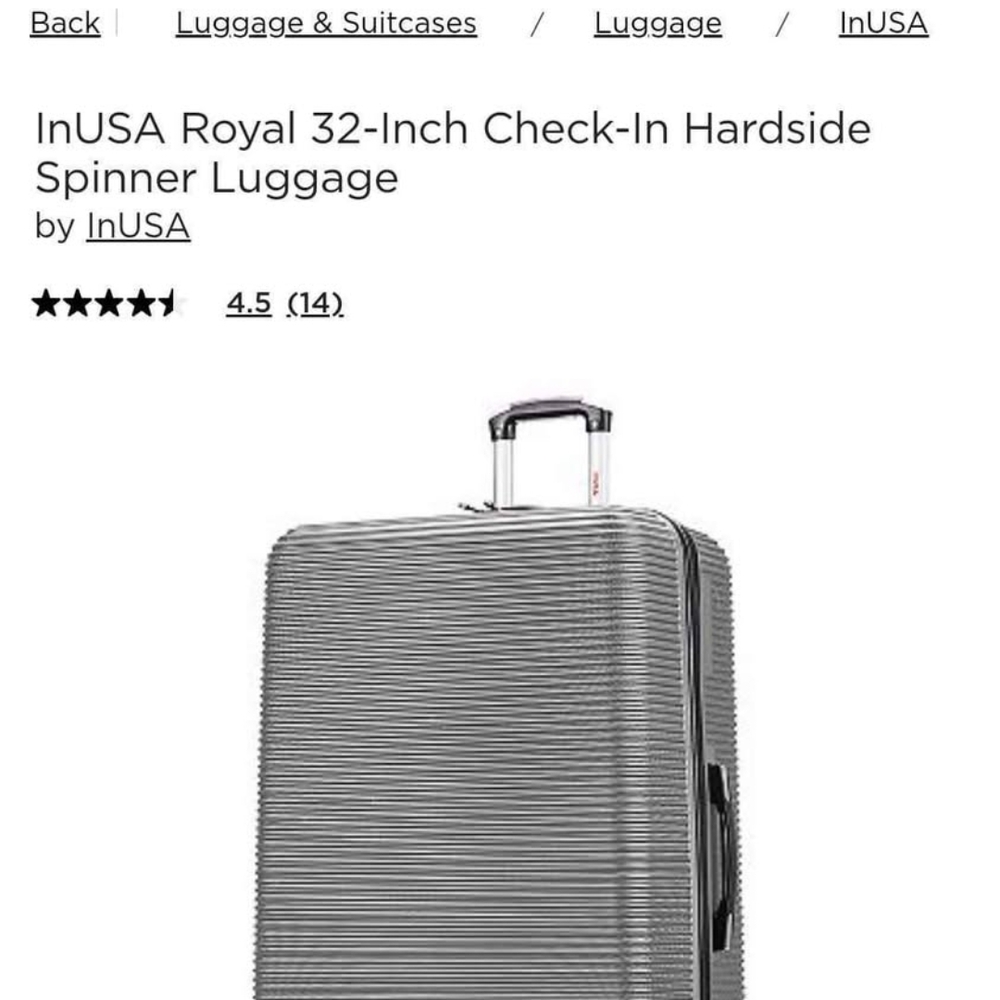 Gray Hardside Spinner Luggage
